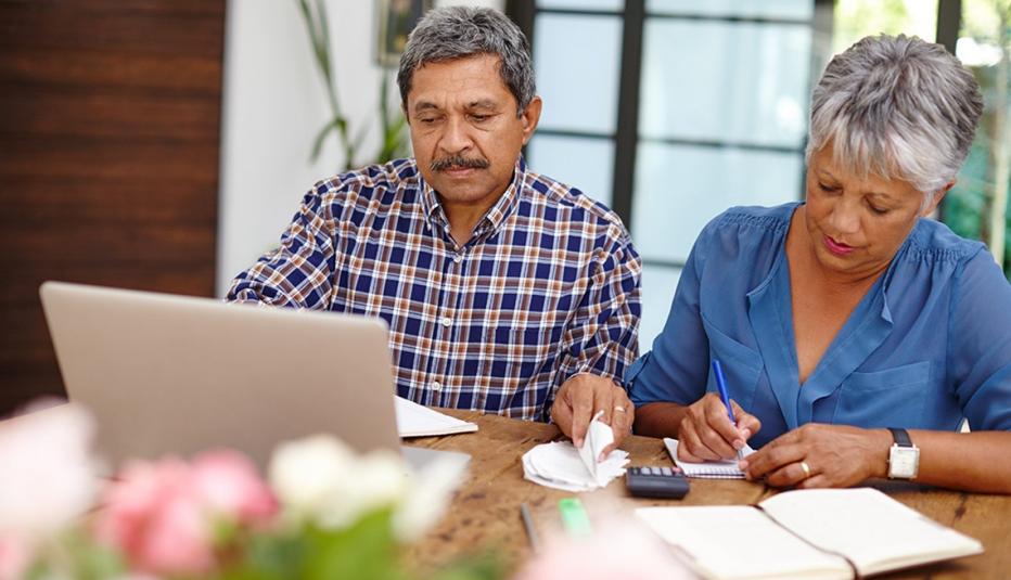 Mature couple, working on budget, Housing, Public Policy Institute, Livable Communities